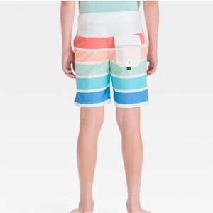 art class Multicolor Striped Kids Swim Trunks
